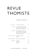 Revue Thomiste 2021, no 04